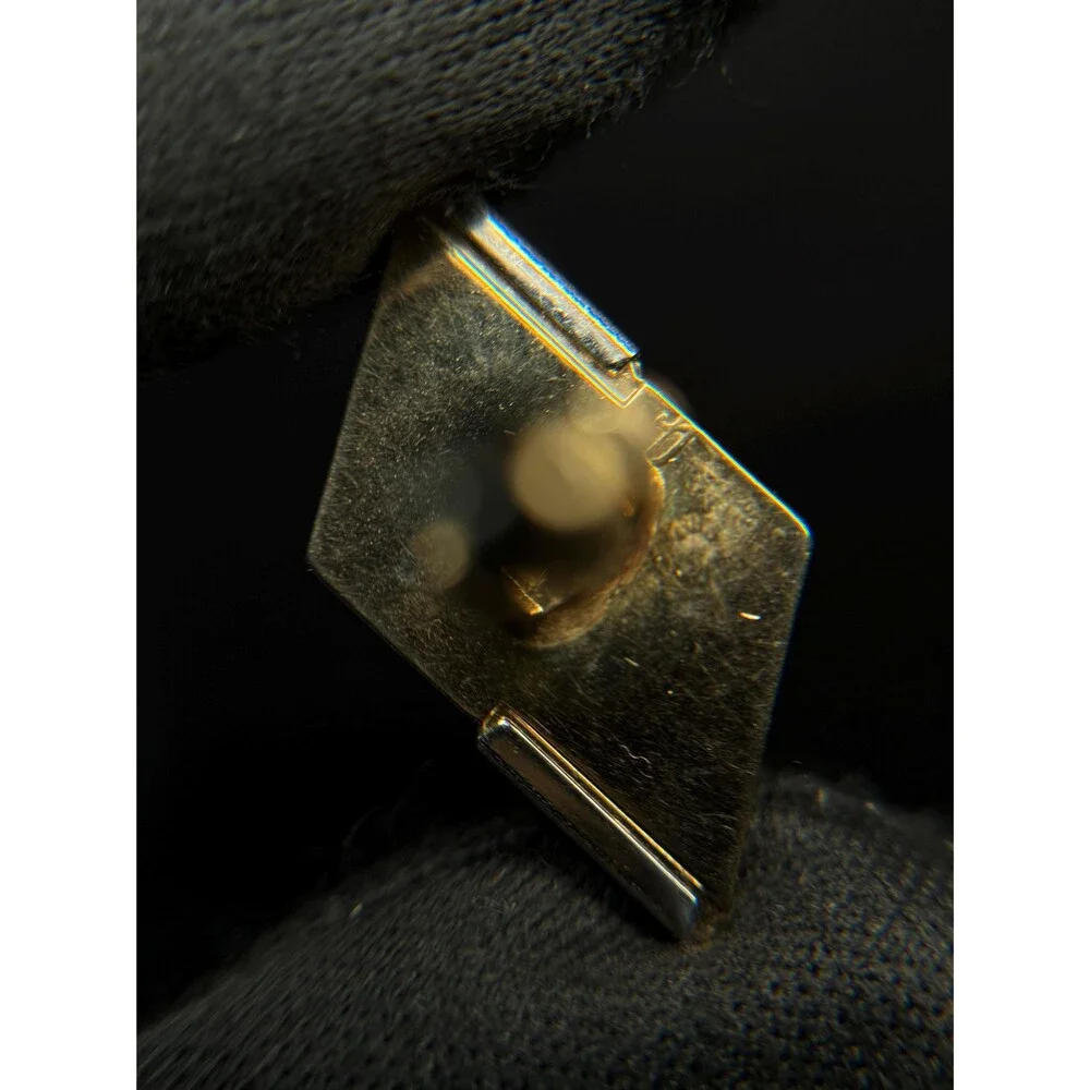Vintage Anson Two Tone Modernist Cufflinks Abstract Geometric